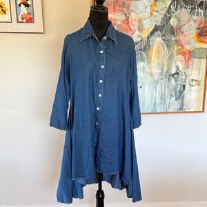 Stylish Denim Button-Up Dress